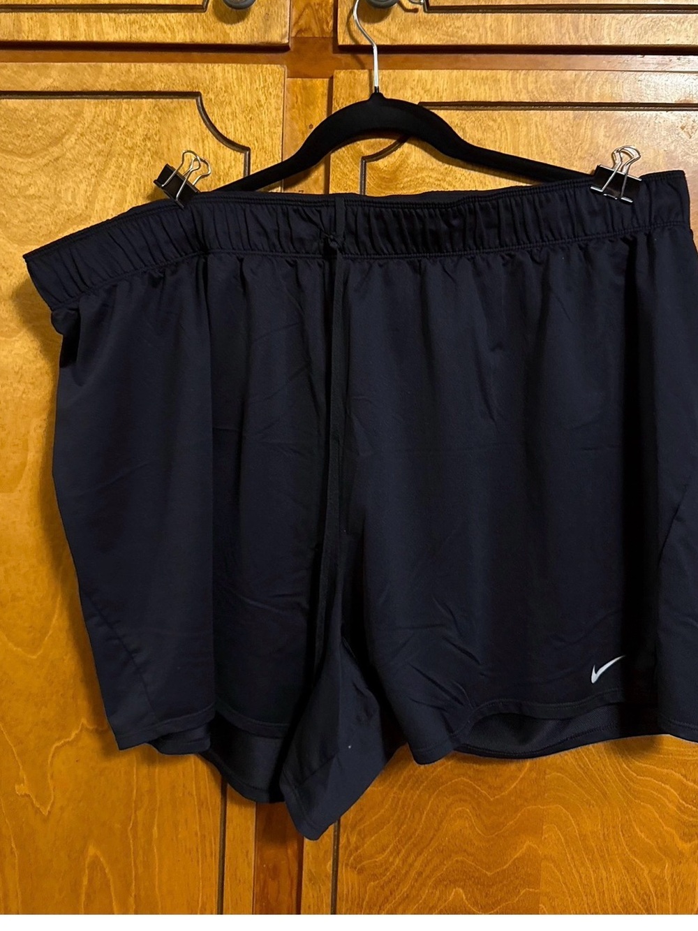 Nike Women’s  Black Athletic Shorts elastic and draw string waist